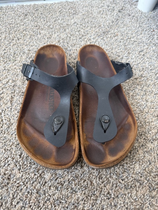 Birkenstock Shoes - Birkenstock Black Thong Sandals